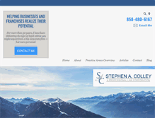 Tablet Screenshot of colleylaw.com